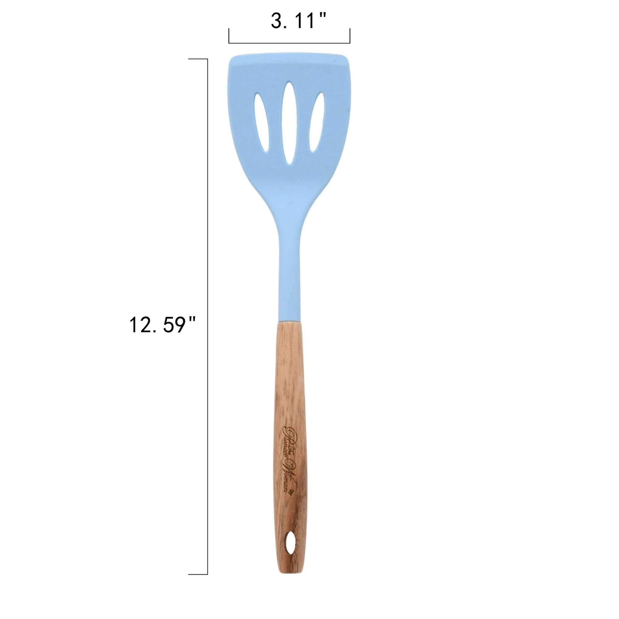 10-Piece Silicone and Wood Handle Kitchen Cooking Utensils Set