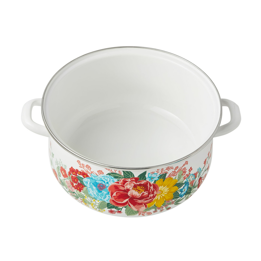 Fancy Flourish Enamel on Steel 6.4-Quart Dutch Oven